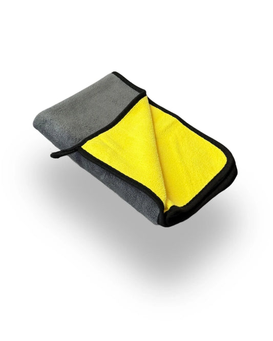Microfiber Detailing Towel Yellow Gray Top