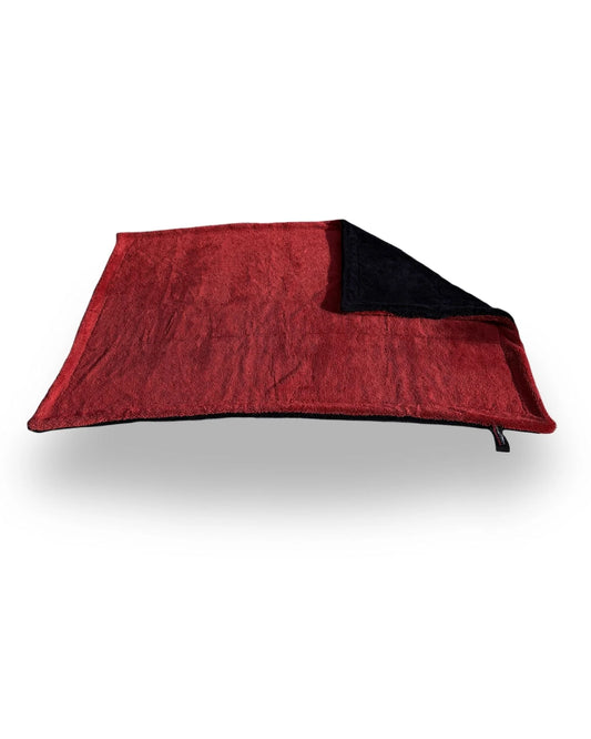 Microfiber Twisted Loop Drying Towel Red Black