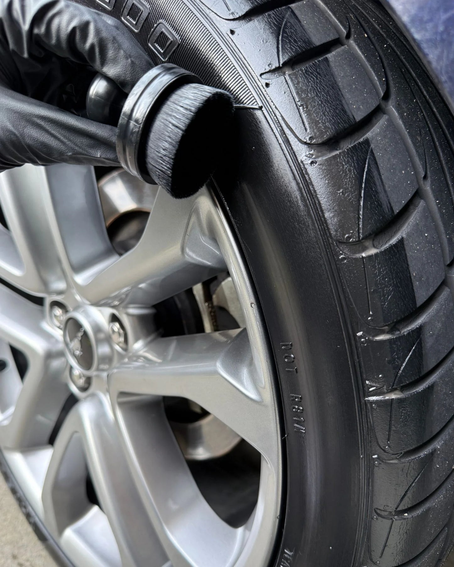 Tire Shine Applicator Brush On Tire